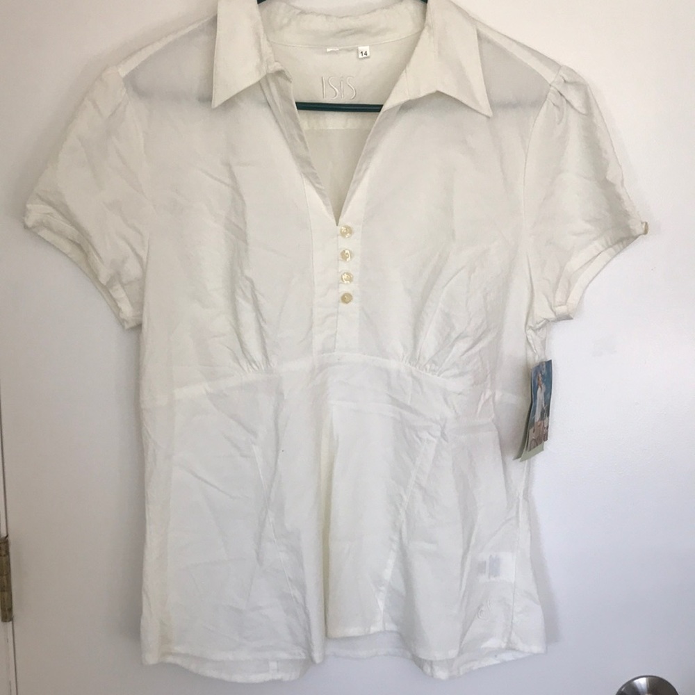 NWT isis ruby shirt white 14